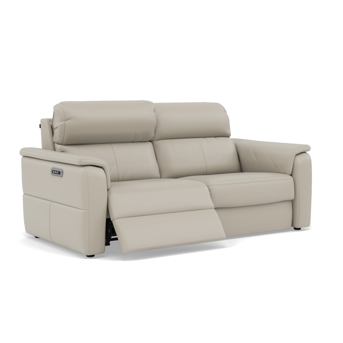 Nicoletti Giacomo 3 Seater Recliner Sofa - 3 Seater Sofa Power Recl Lumber Support CB Torello - Power With Power Headrest Footrest Lumbar & USB — Torello PS Tortora 328, gallery image 1