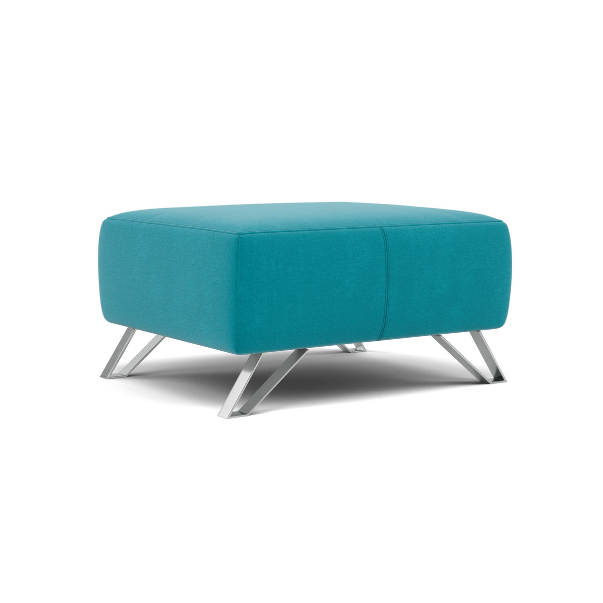Nicoletti Puccini Footstool - Rectangular Stool NC — Selma FR Turchese V.3930, gallery image 1