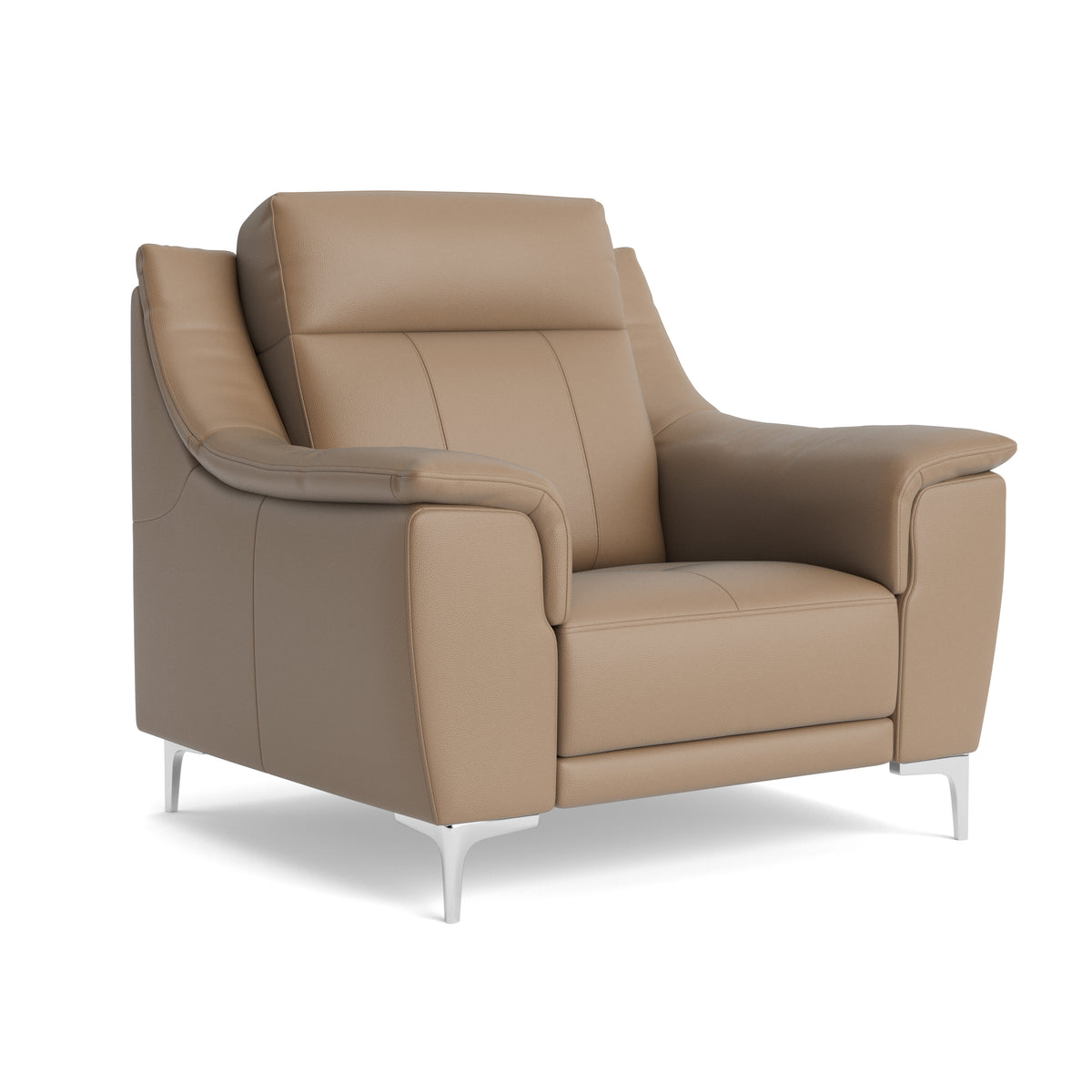 Nicoletti Carmen Armchair - Armchair CB — Feet: Shiny Metal / Torello PS 312 Taupe, gallery image 1