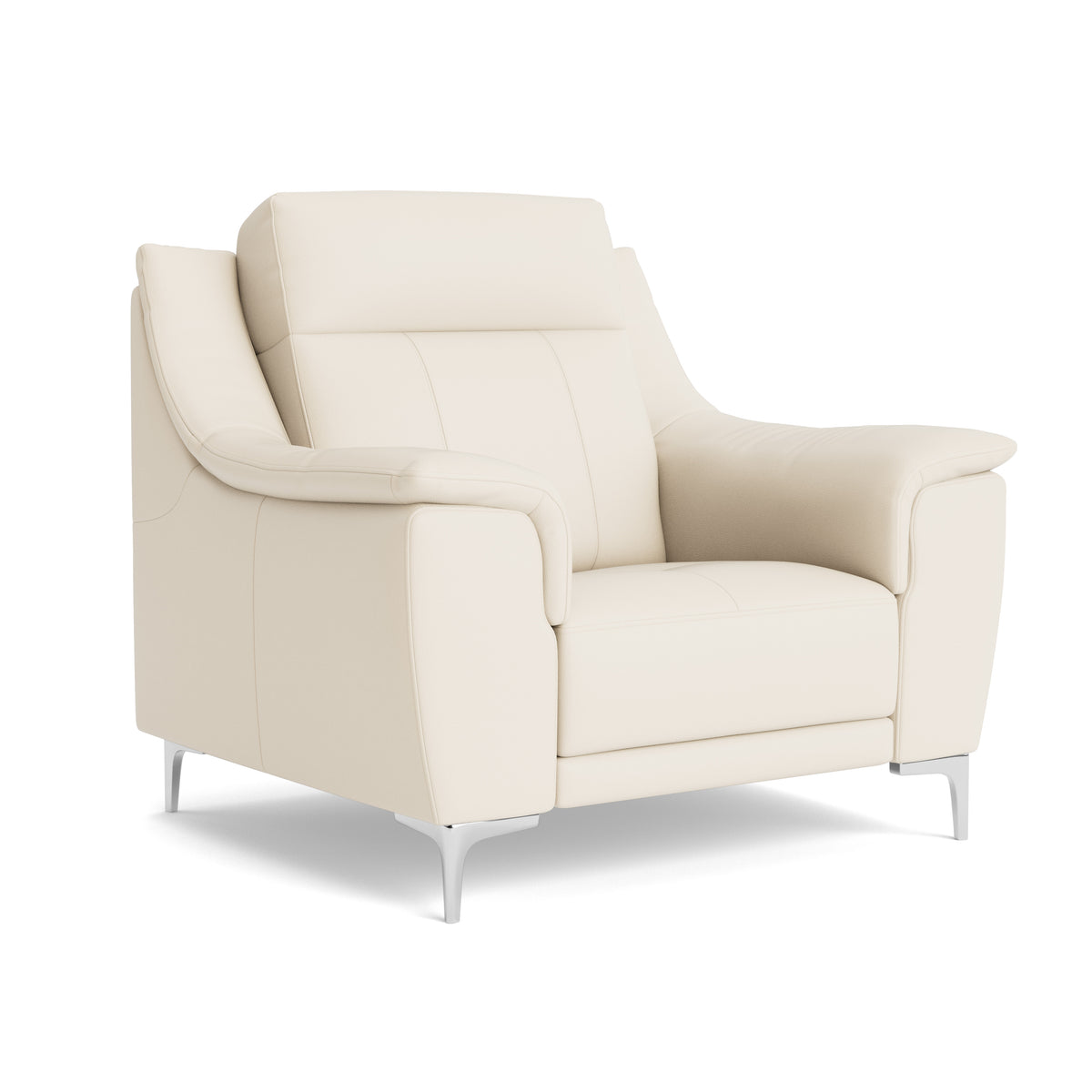 Nicoletti Carmen Armchair - Armchair CB — Feet: Shiny Metal / Torello PS Bianco 93, gallery image 1