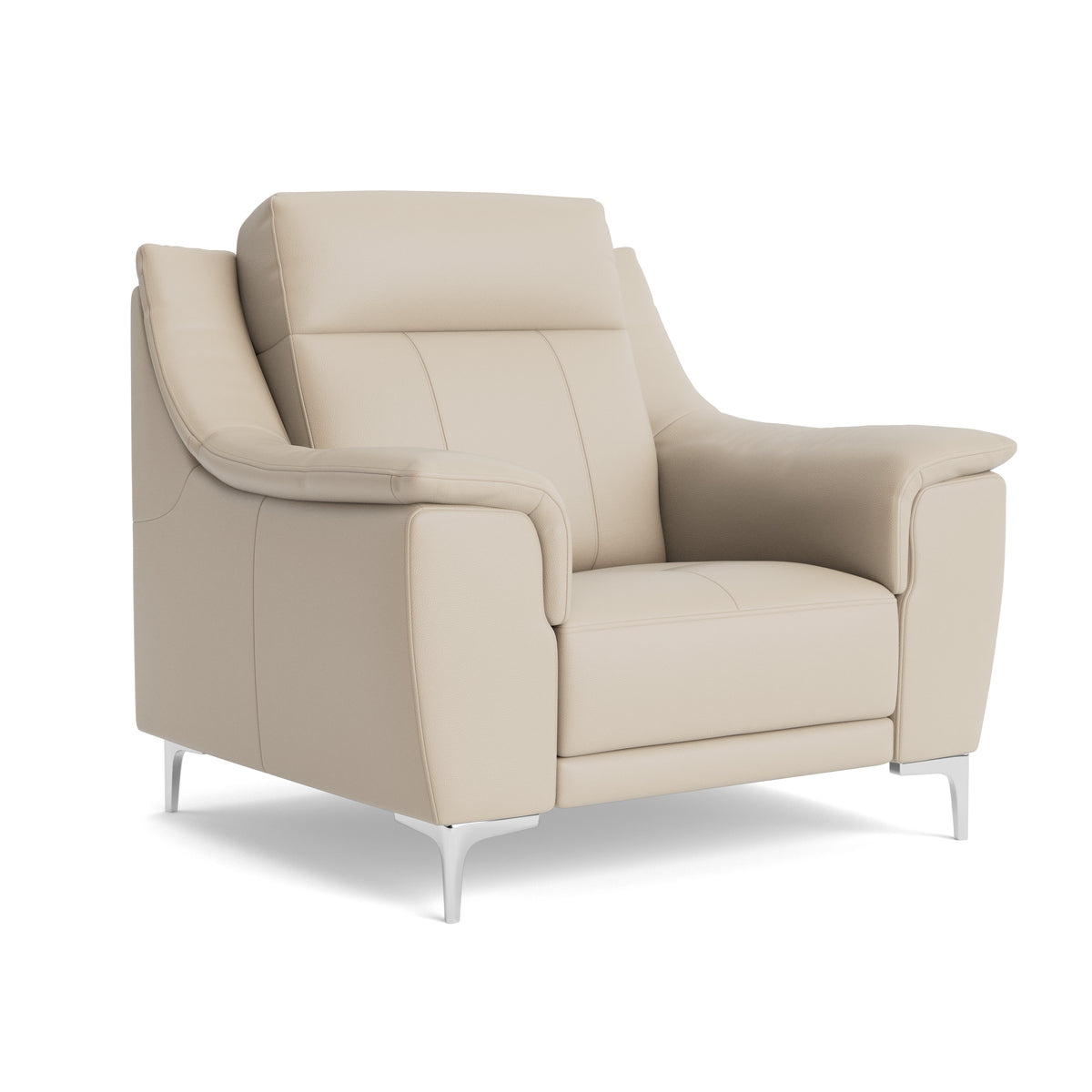 Nicoletti Carmen Armchair - Armchair CB — Feet: Shiny Metal / Torello PS Fango 352, gallery image 1