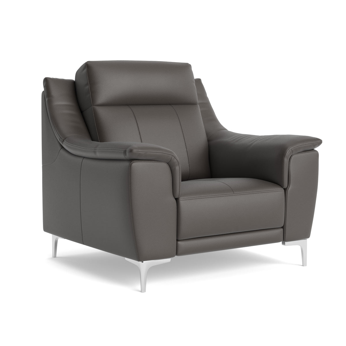 Nicoletti Carmen Armchair - Armchair CB — Feet: Shiny Metal / Torello PS Grigio Scuro 327, gallery image 1