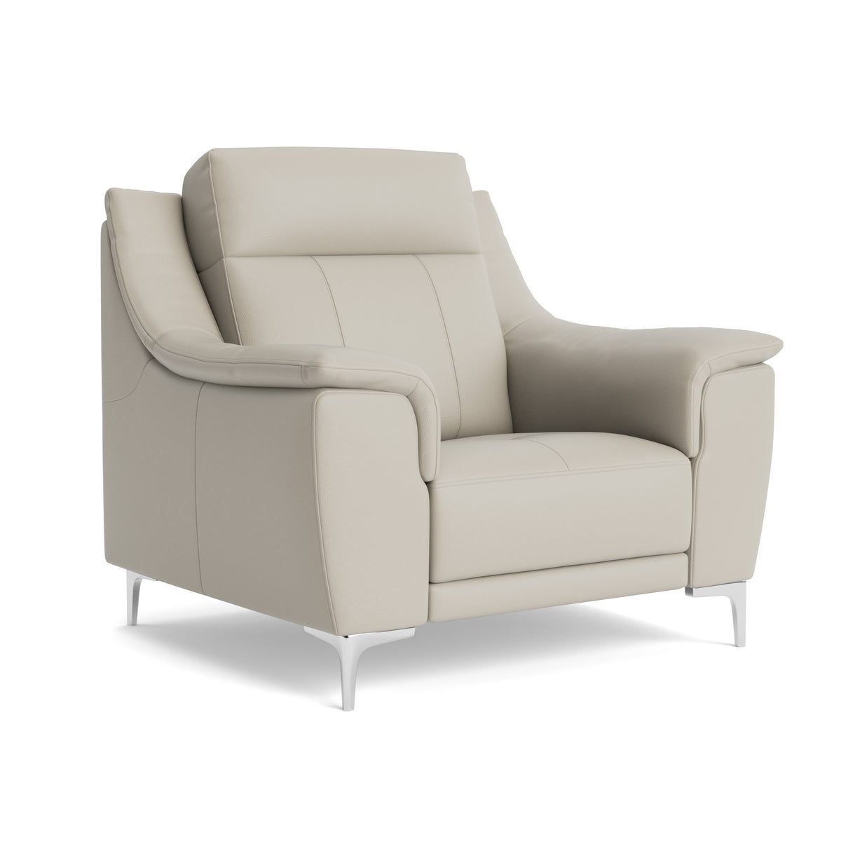 Nicoletti Carmen Armchair - Armchair CB — Feet: Shiny Metal / Torello PS Tortora 328, gallery image 1