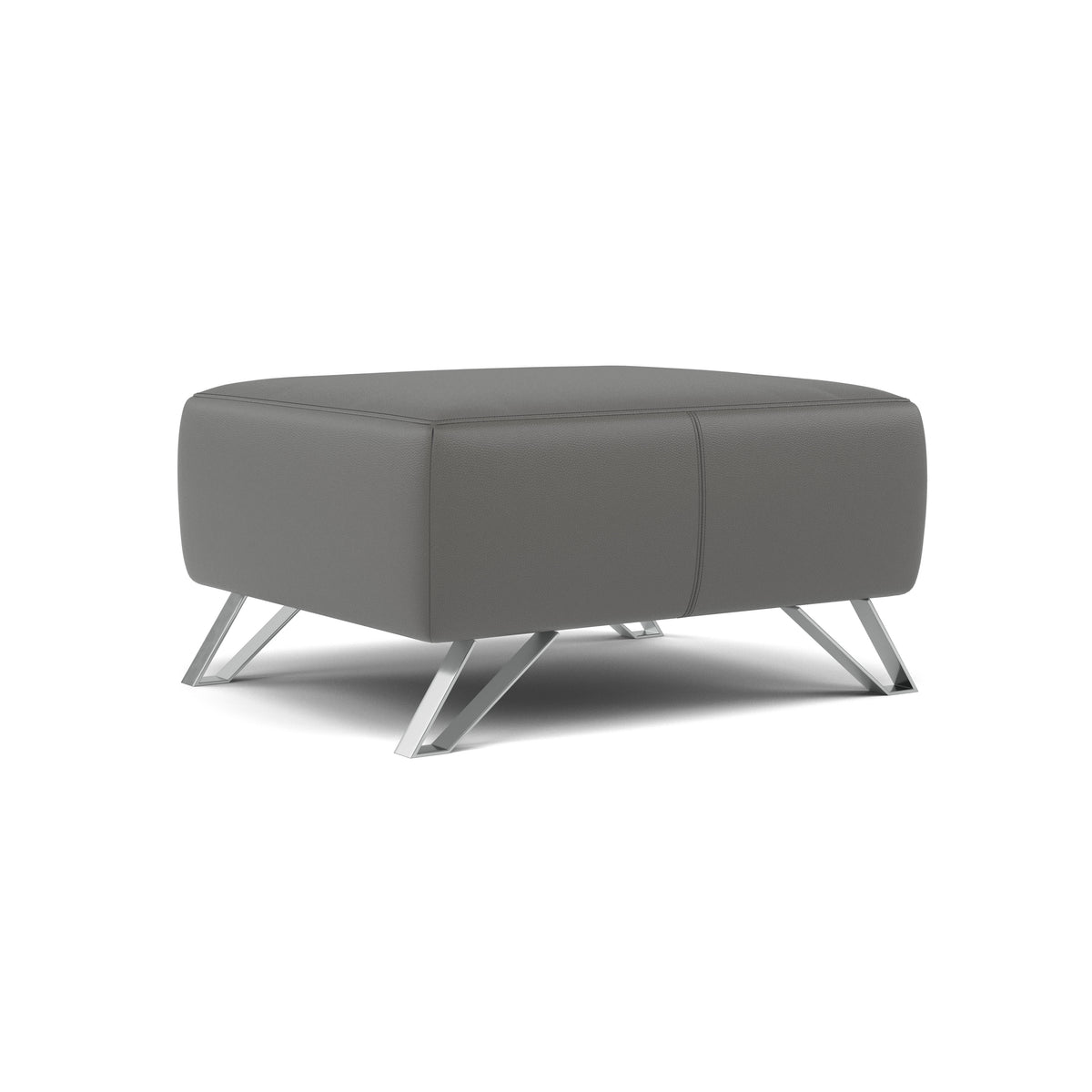 Nicoletti Puccini Footstool - Rectangular Stool CB — Torello Grigio (Grey) 329, gallery image 1