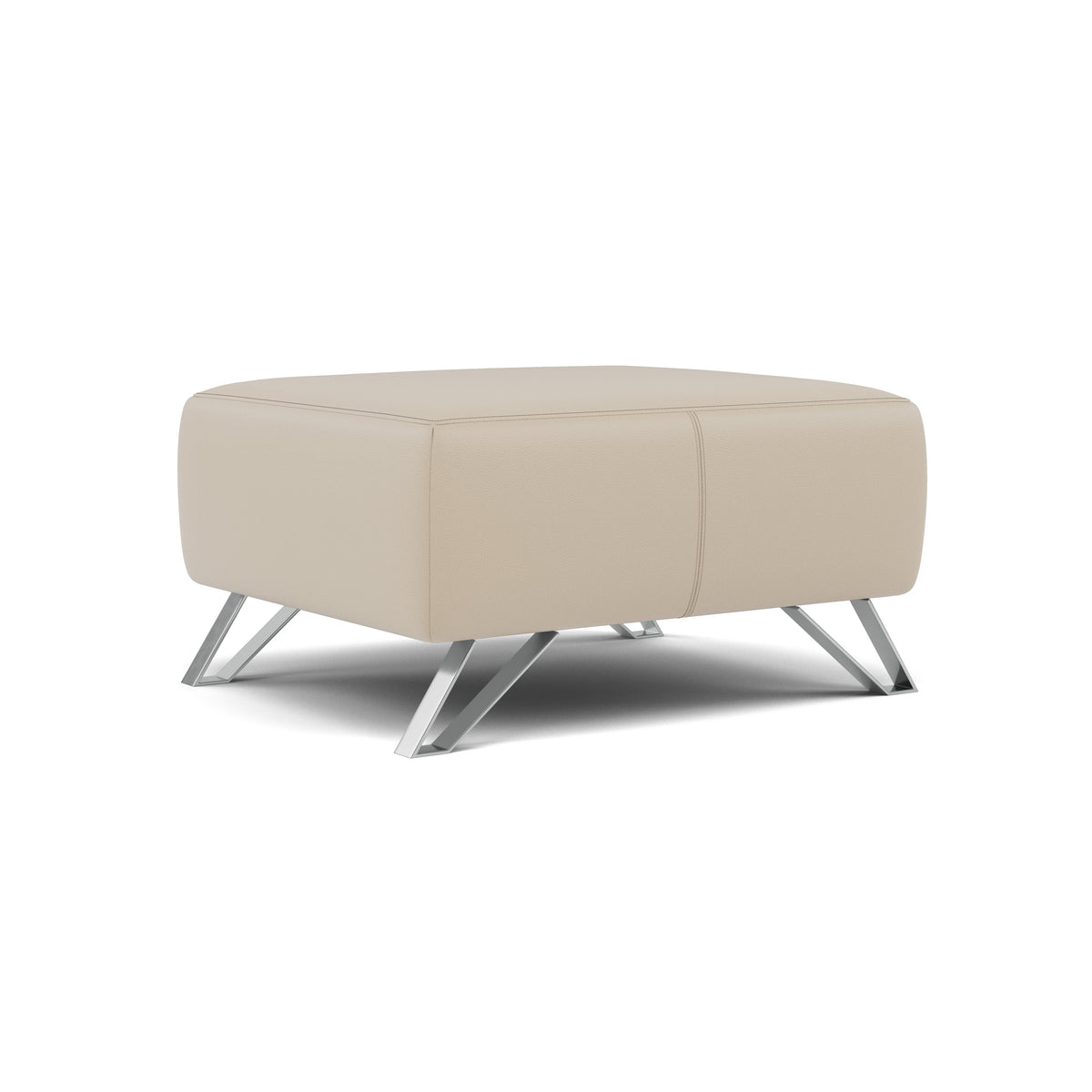 Nicoletti Puccini Footstool - Rectangular Stool CB — Torello Fango 352, gallery image 1