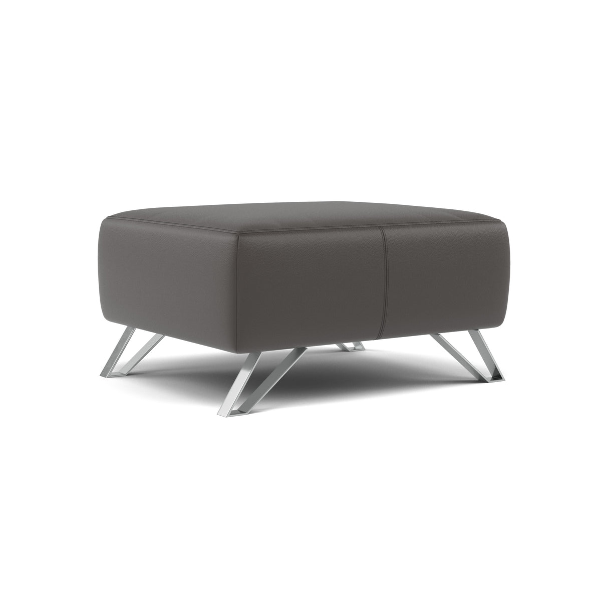 Nicoletti Puccini Footstool - Rectangular Stool CB — Torello Grigio Scuro 327, gallery image 1