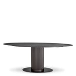 Eichholtz Volterra Oval Dining Table Bronze Finish Grey Ceramic Top - Oval Dining Table Bronze Finish Grey Ceramic Top Dining Tables Sterling Home 4
