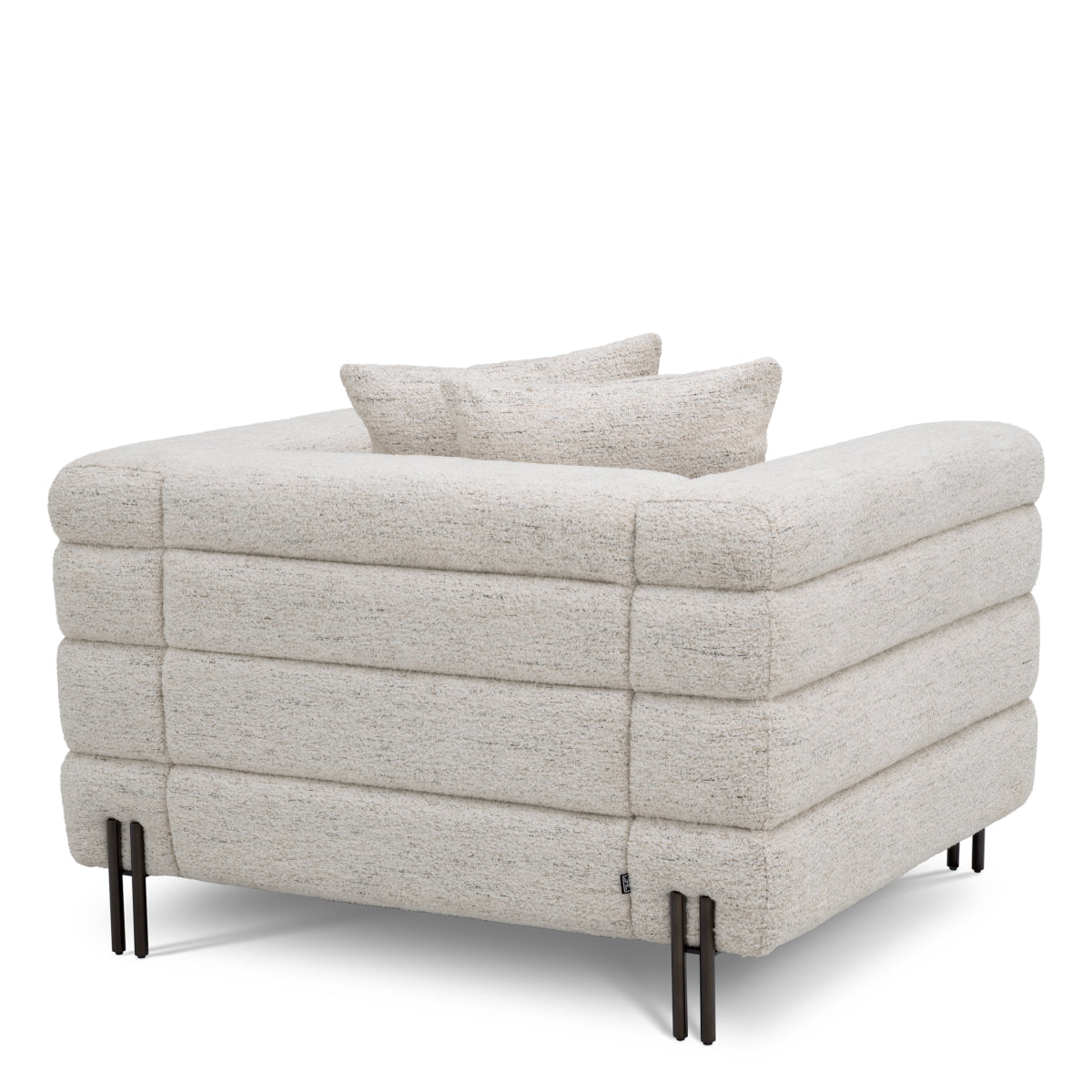 Eichholtz York Armchair Seashell Off-White Bronze Finish - Armchair Seashell Off-White Armchairs Sterling Home 4