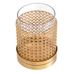 Eichholtz Zimmerman Small Hurricane Natural Rattan Vintage Brass Finish - Zimmerman S Hurricane Natural Rattan Vintage Brass Finish Accessories Sterling Home 4