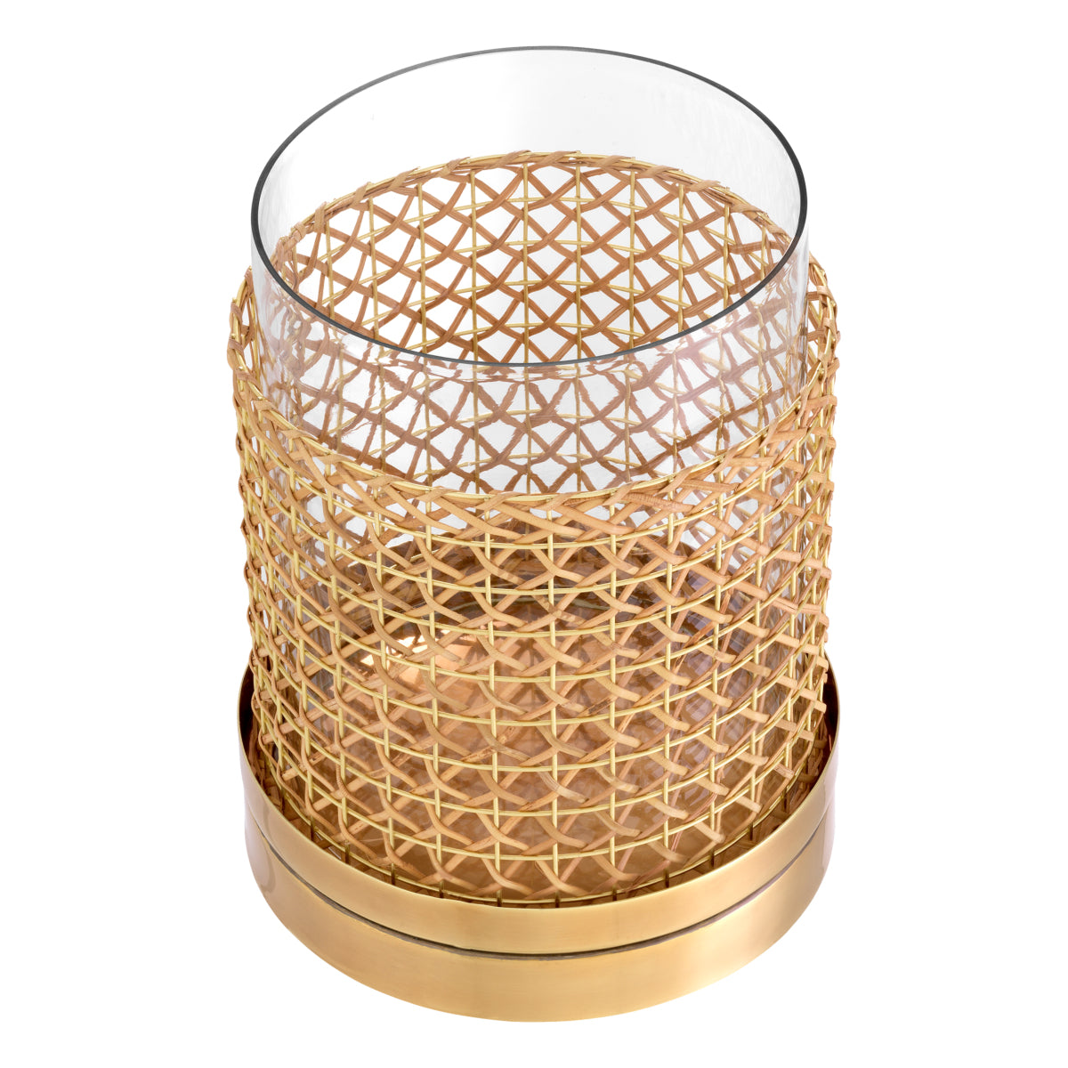 Eichholtz Zimmerman Small Hurricane Natural Rattan Vintage Brass Finish - Zimmerman S Hurricane Natural Rattan Vintage Brass Finish Accessories Sterling Home 4