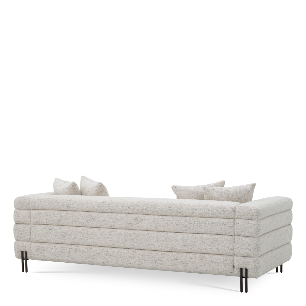Eichholtz York 3 Seater Sofa Seashell Off-White Bronze Finish - 3 Seater Sofa Seashell Off-White Armchairs Sterling Home 4