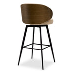 Eichholtz Swivel Bar Stool Sabino Beige Walnut Finish Back - Swivel Bar Stool Sabino Beige Walnut Finish Back Dining Chair Sterling Home 4