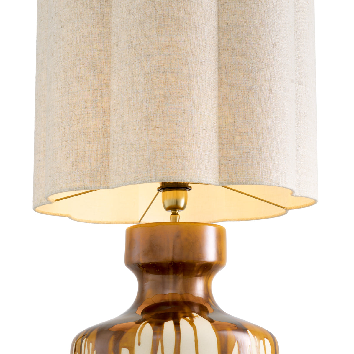 Eichholtz Lorena Table Lamp Brown Drip Effect Vintage Brass Finish - Table Lamp Lorena Accessories Sterling Home 4
