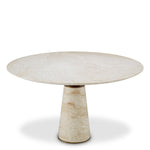 Eichholtz Genova Round Dining Table Travertine Brushed Brass Finish - Round Dining Table Travertine Brushed Brass Finish Dining Tables Sterling Home 4