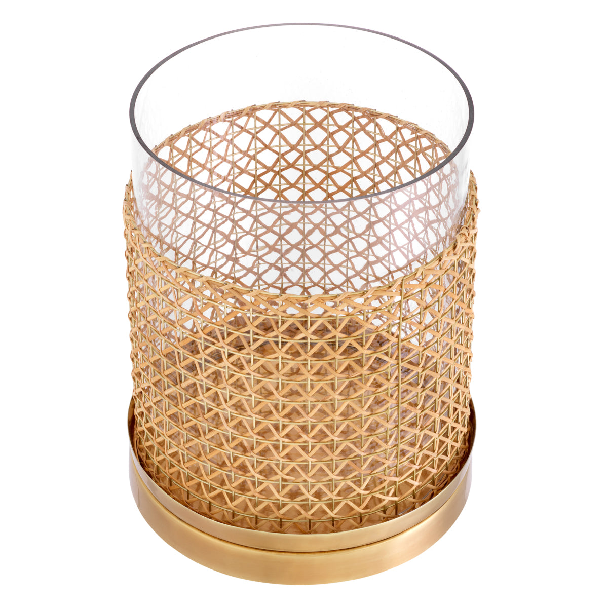 Eichholtz Zimmerman Large Hurricane Natural Rattan Vintage Brass Finish - Zimmerman L Hurricane Natural Rattan Vintage Brass Finish Accessories Sterling Home 4
