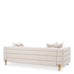 Eichholtz York 3 Seater Sofa Boucle Cream With Brushed Brass Legs - 3 Seater Sofa Boucle Cream 3 Seater Sofas Sterling Home 4