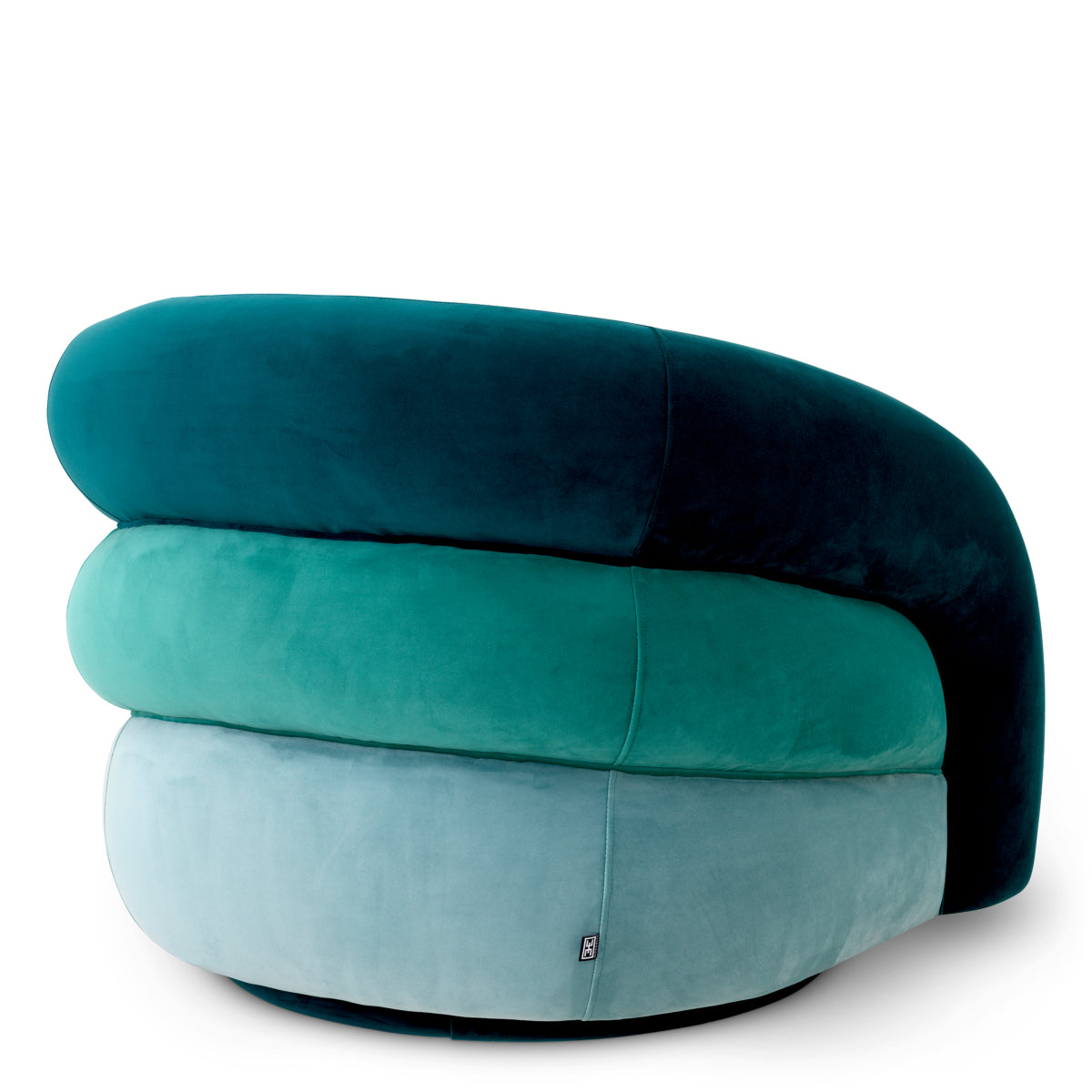 Eichholtz Novelle Swivel Chair Savona Sea Green Velvet Savona Turquoise Velvet Savona Blue Velvet - Swivel Chair Savona Sea Green Velvet Savona Turquoise Velvet Savona Blue Velvet Armchairs Sterling Home 4