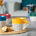 Dash Two Tone Yellow Mug - Two Tone Dash Mustard Mug Sterling Home 1