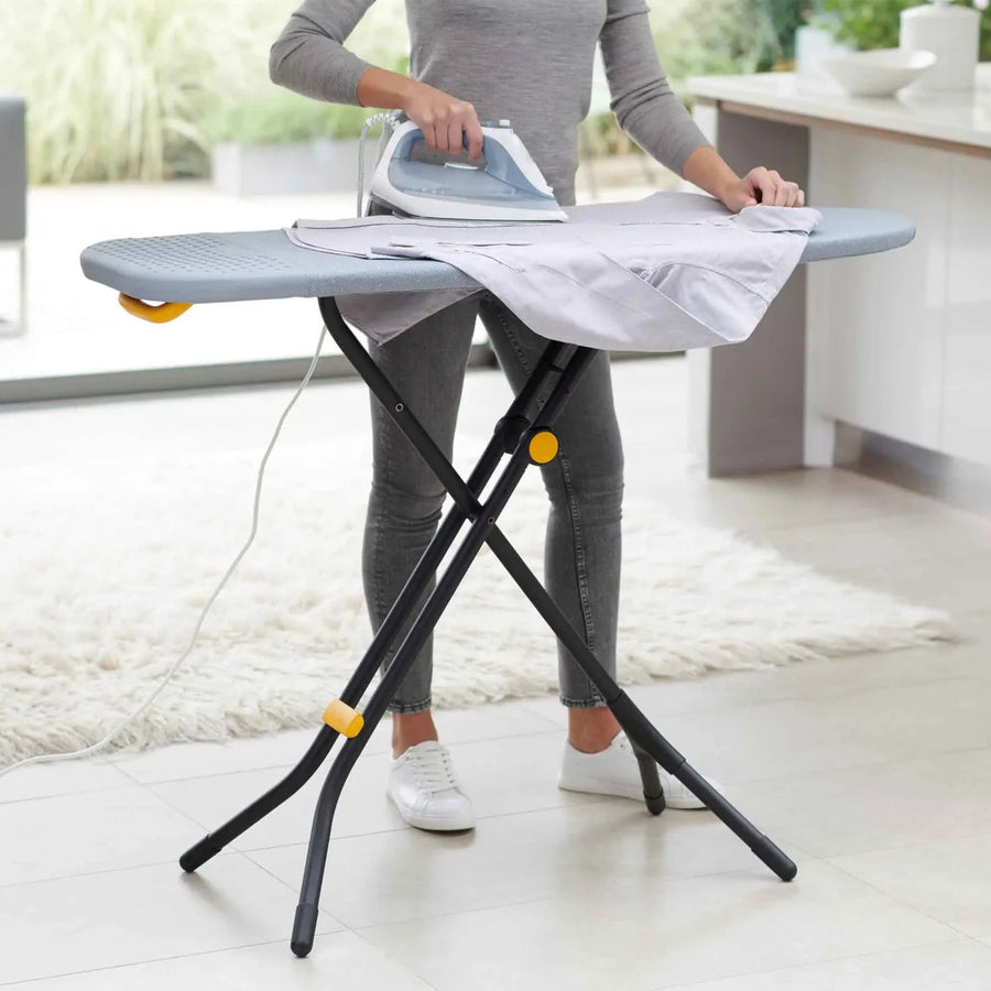 Glide Ironing Board With Compact Legs Grey/Yellow Sterling Home 1