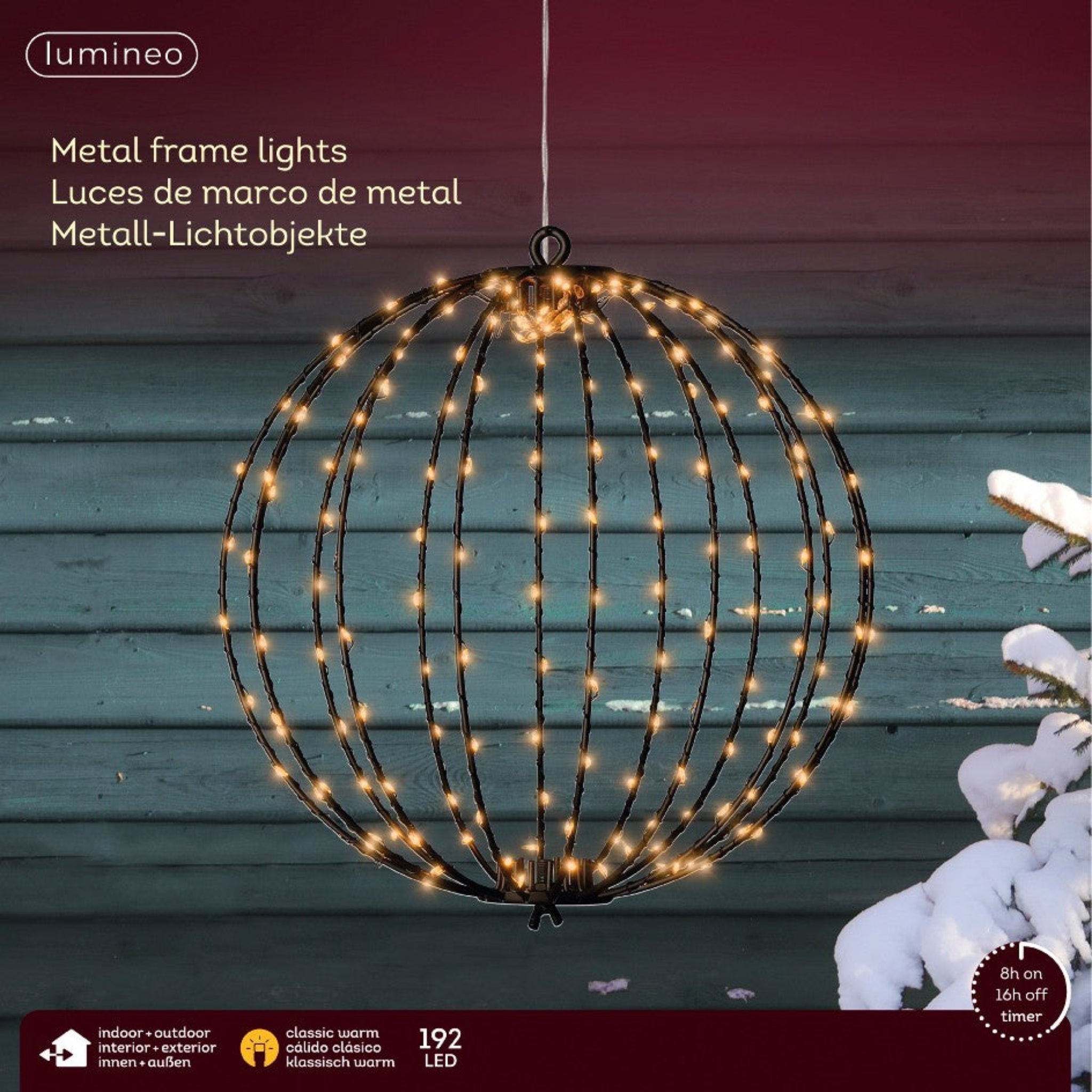 Small Micro LED Black Sphere - Micro LED Sphere Black 28CM Sterling Home 3