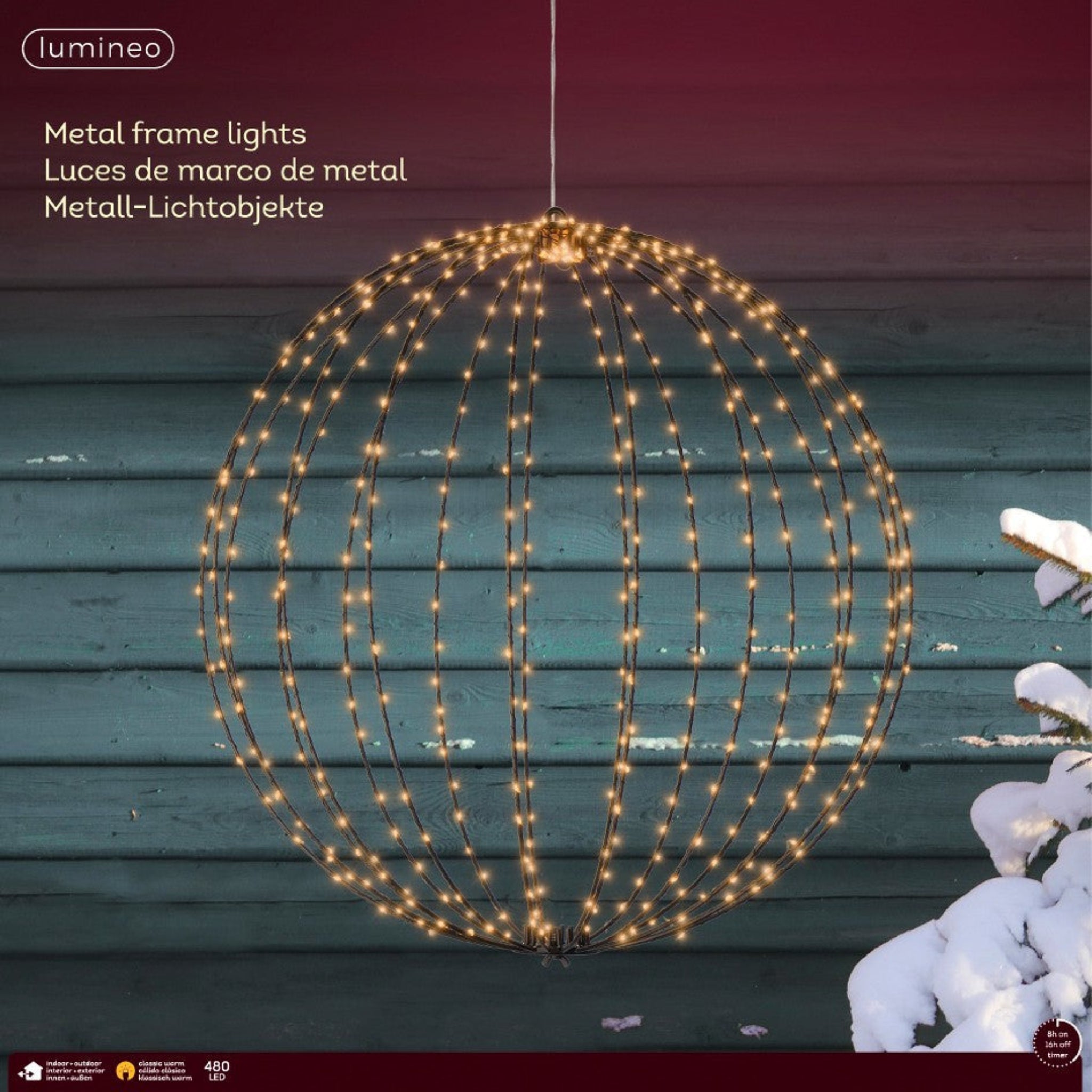 Large Micro LED Black Sphere - Micro LED Sphere Black 58CM Sterling Home 3