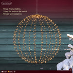 Medium Micro LED Black Sphere - Micro LED Sphere Black 38CM Sterling Home 3