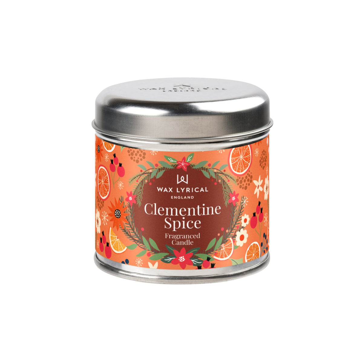 Wax Lyrical Clementine Spice Tin Candle - Clementine Spice Tin Candle Sterling Home 1