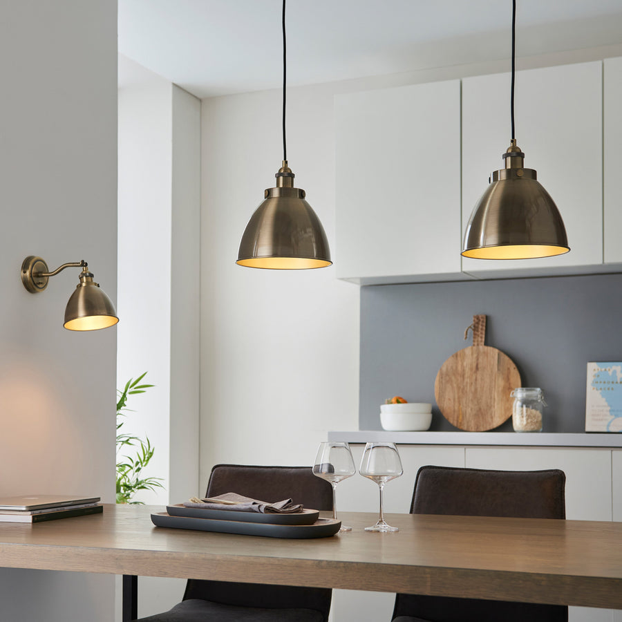 Franklin Antique Brass Wall Light - DHD Franklin Wall Light Antique Brass Sterling Home 2