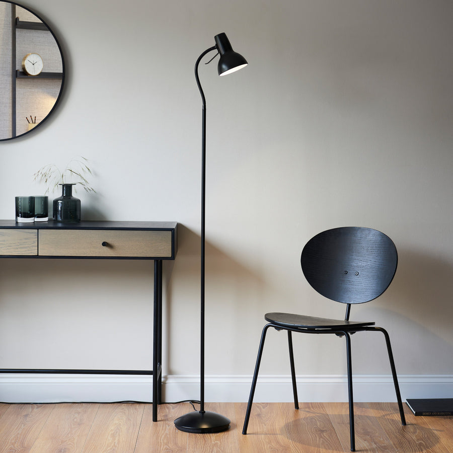 Amalfi Black Floor Lamp - DHD Amalfi Floor Lamp Black Sterling Home 1