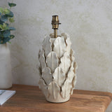 Layered Leaf Cream Table Lamp Base