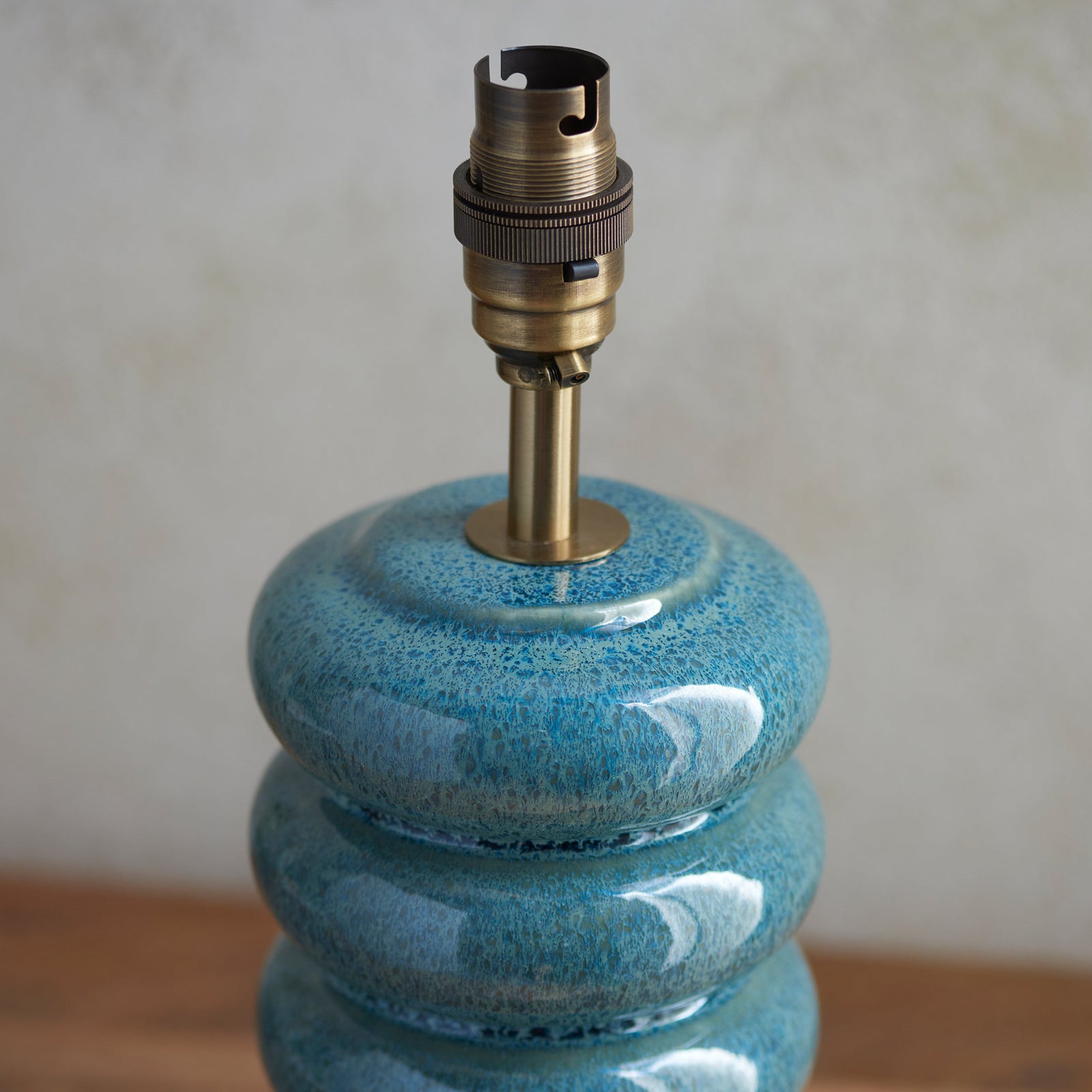 Squash Ocean Spray Blue Table Lamp Base - DHD Squash Table Lamp Base Ocean Spray Glaze Sterling Home 3