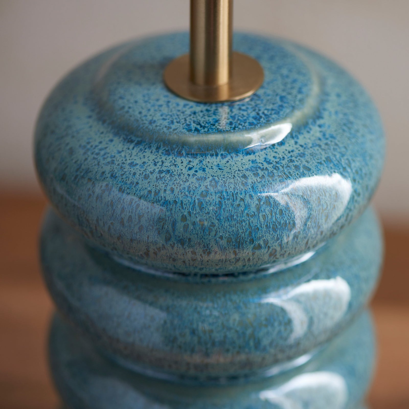Squash Ocean Spray Blue Table Lamp Base - DHD Squash Table Lamp Base Ocean Spray Glaze Sterling Home 2