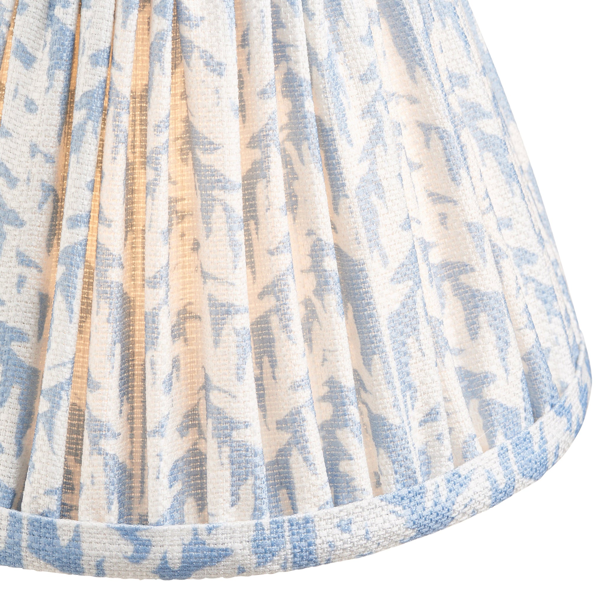 Blue Leaf Fabric Shade - DHD Leaf Shade Shell Bay Blue Fabric 18x14x30CM Sterling Home 2