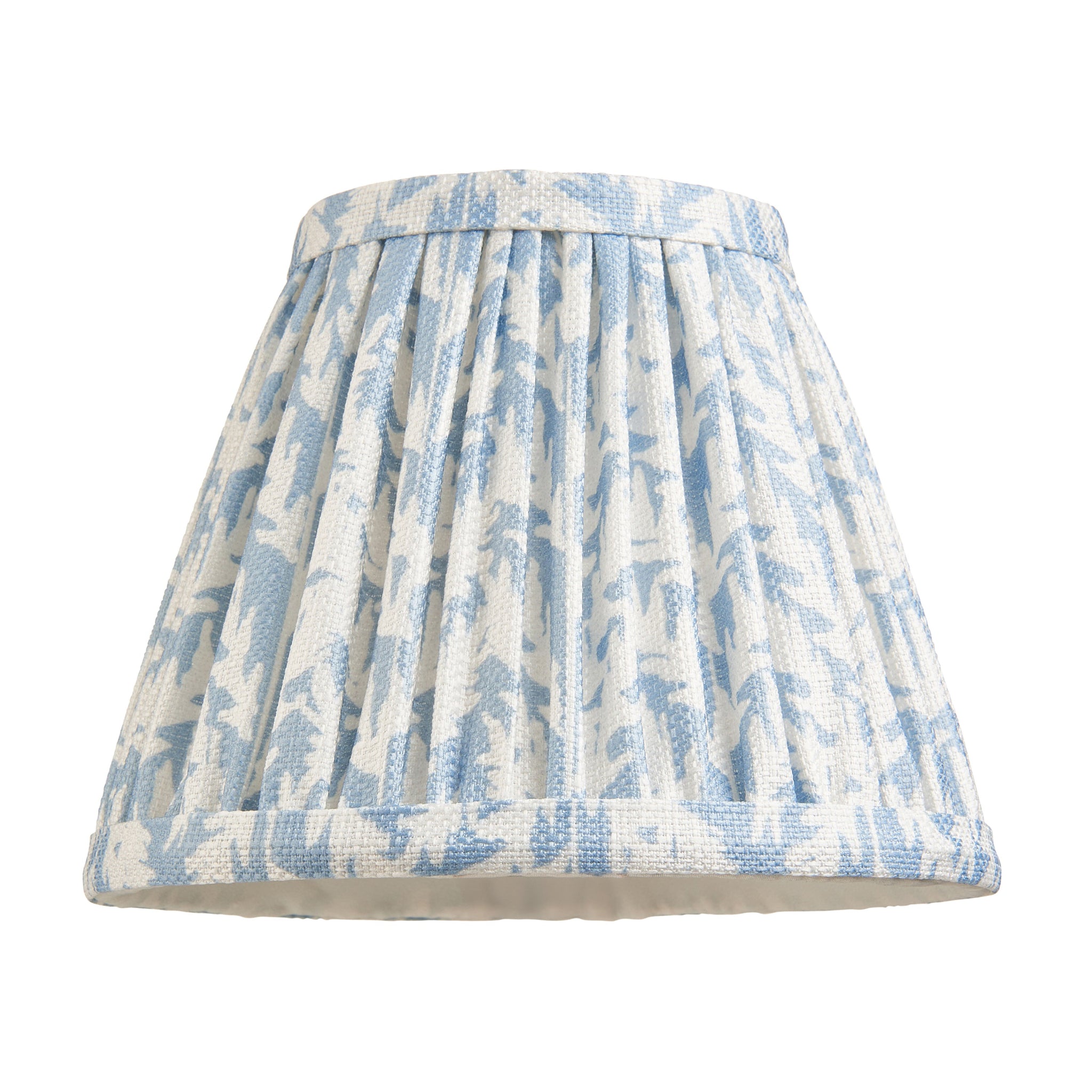 Blue Leaf Fabric Shade - DHD Leaf Shade Shell Bay Blue Fabric 18x14x30CM Sterling Home 1