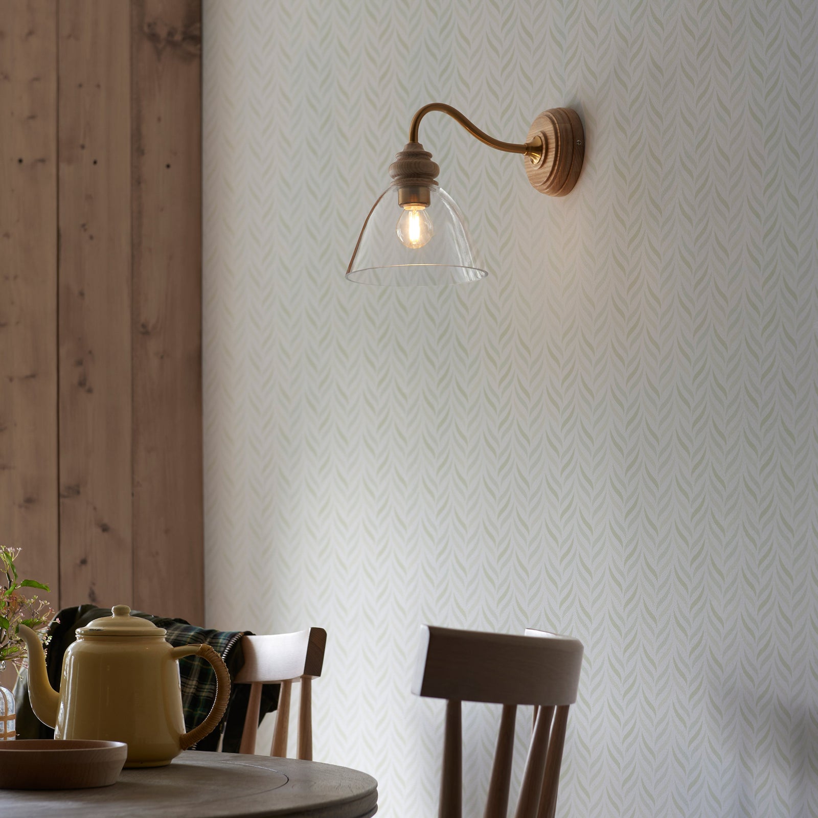 Cotswold 1 Brown Wall Light - DHD Cotswold 1 Wall Light Natural Ash Sterling Home 1