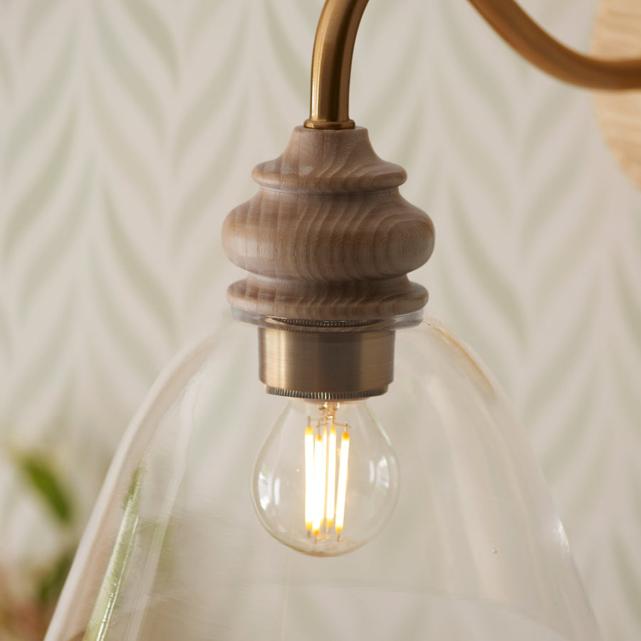 Cotswold 1 Brown Wall Light - DHD Cotswold 1 Wall Light Natural Ash Sterling Home 2