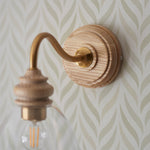 Cotswold 1 Brown Wall Light - DHD Cotswold 1 Wall Light Natural Ash Sterling Home 3