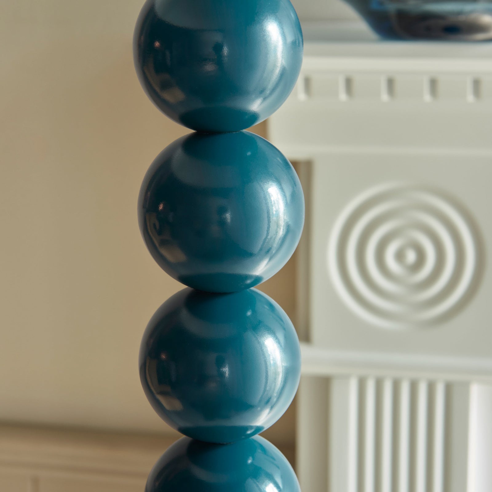 Higgledy Blue Floor Lamp Base - DHD Higgledy Floor Lamp Base Gloss Marlin Blue Paint Sterling Home 3
