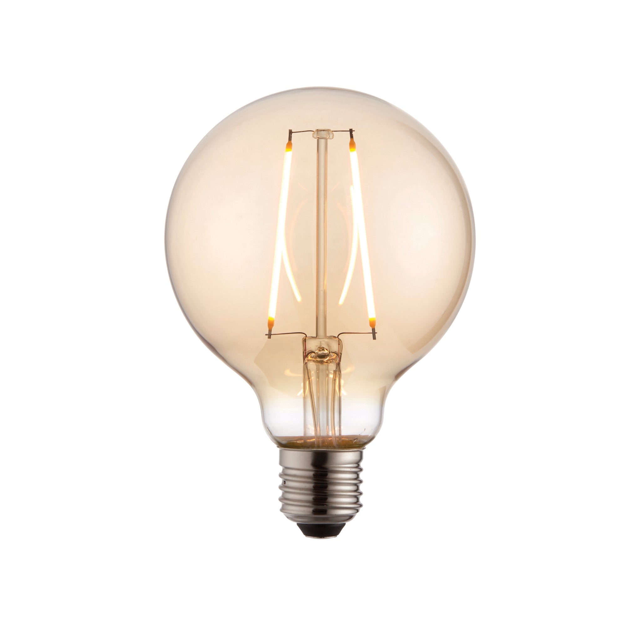 E27 LED Filament Globe - DHD E27 LED Filament Globe 135x95mm Amber 2W Sterling Home 1