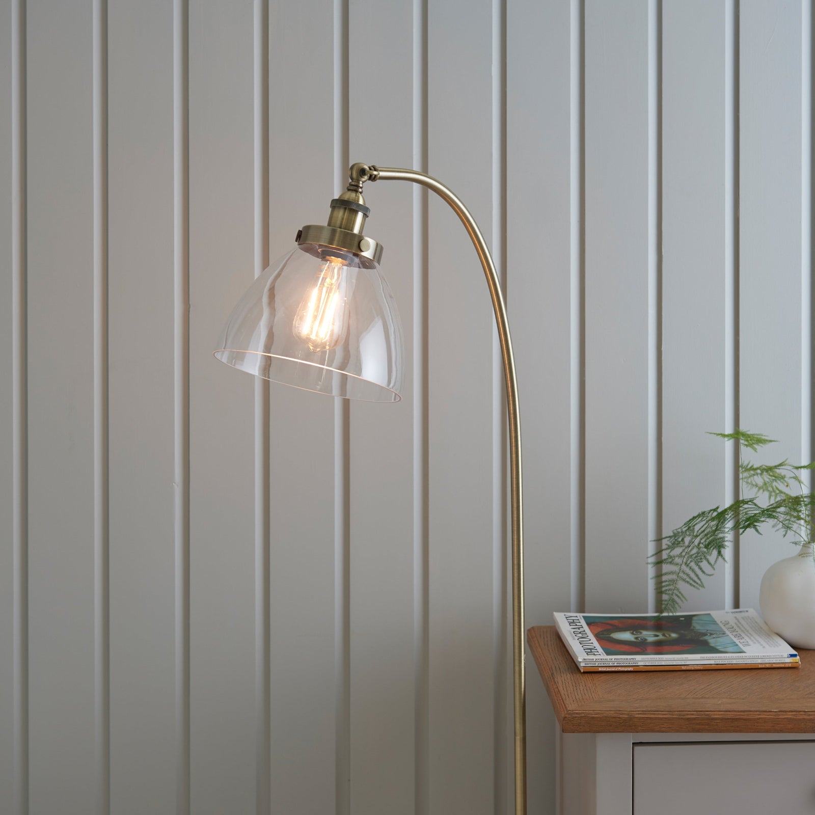 Hansen Antique Brass Floor Lamp - DHD Hansen Floor Lamp Antique Brass Sterling Home 3