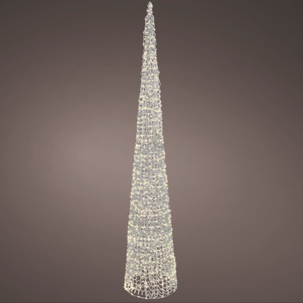 Micro LED Silver Warm White Cone 180CM - Micro LED Silver Warm White Cone 180CM Sterling Home 1
