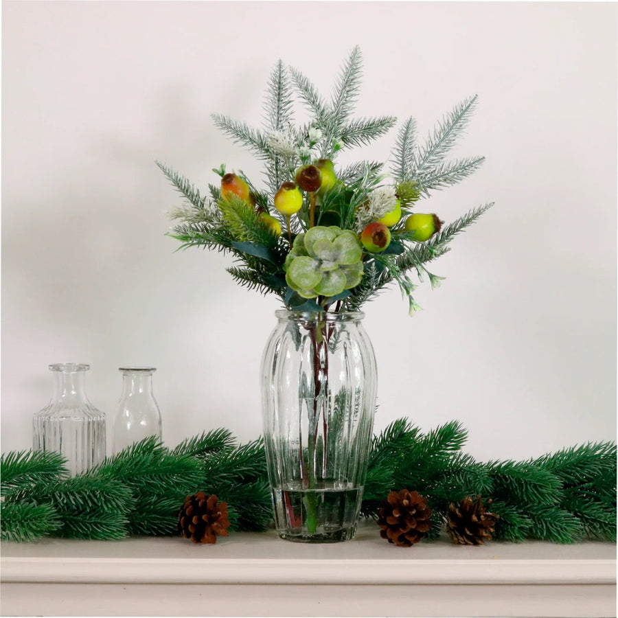 Berry Green Artificial Flower Arrangement - I Green Berry Arrangement 45CM Sterling Home 1