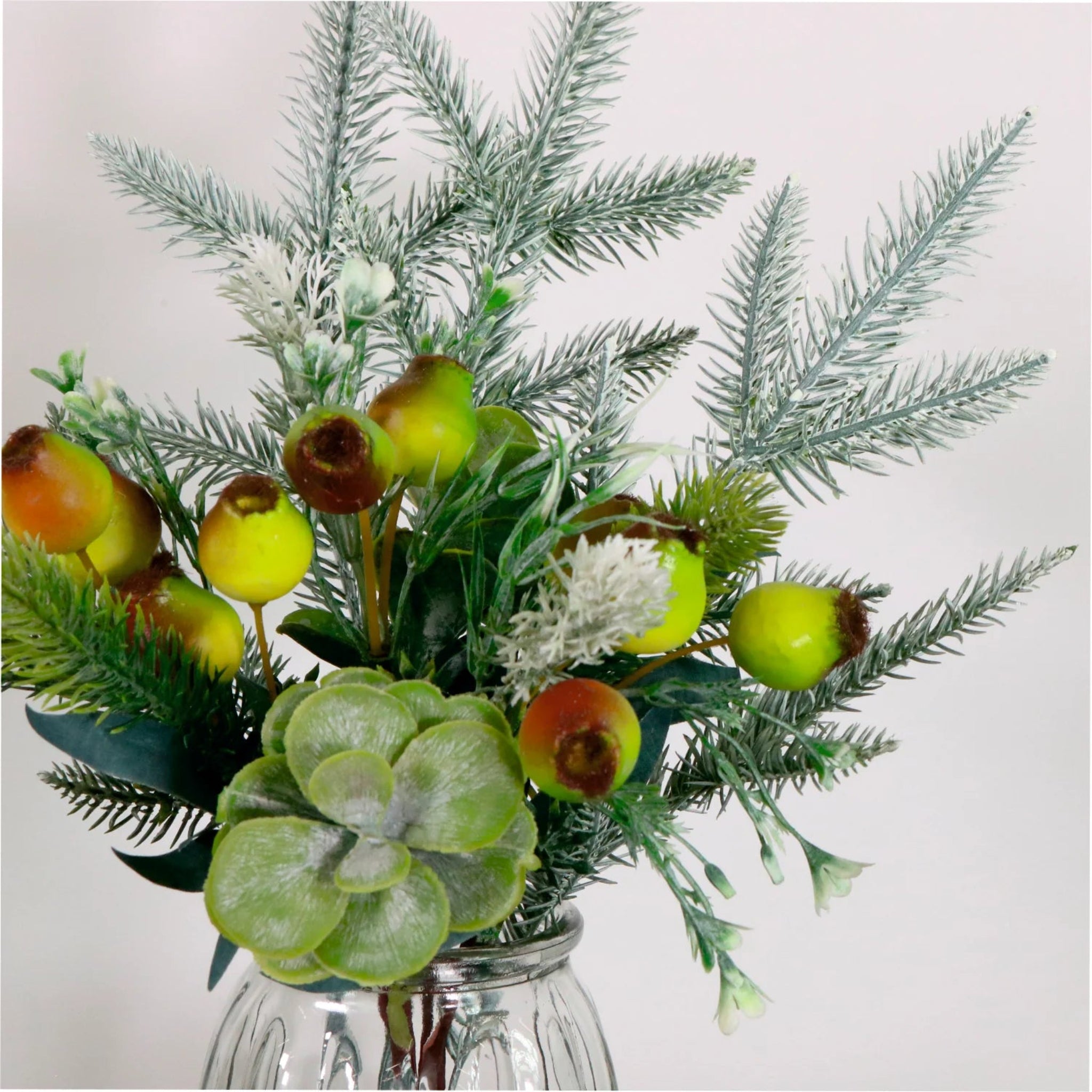 Berry Green Artificial Flower Arrangement - I Green Berry Arrangement 45CM Sterling Home 2