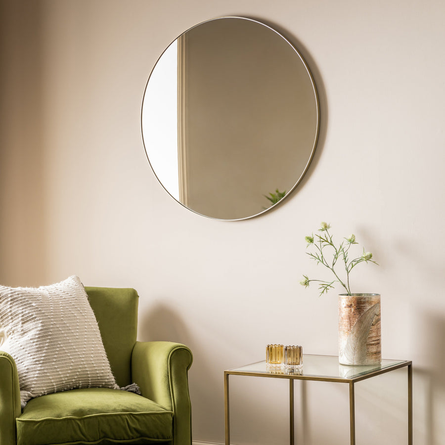 Bowie Round Gold Mirror - DHD Bowie Round Mirror Champagne 80X80CM Sterling Home 2