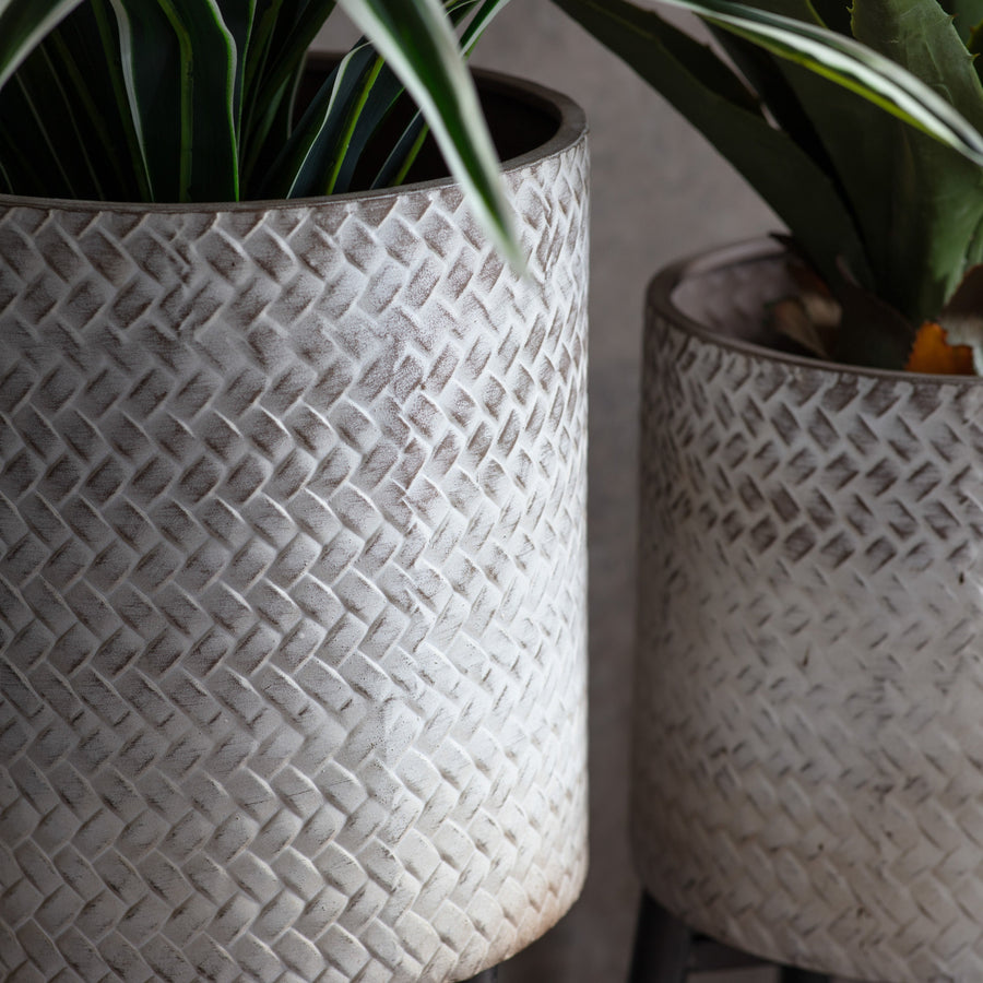 Albion Metal Planter - Albion Metal Planter Small Sterling Home 2