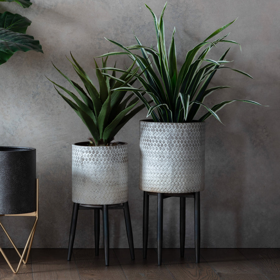 Albion Metal Planter - Albion Metal Planter Small Sterling Home 1