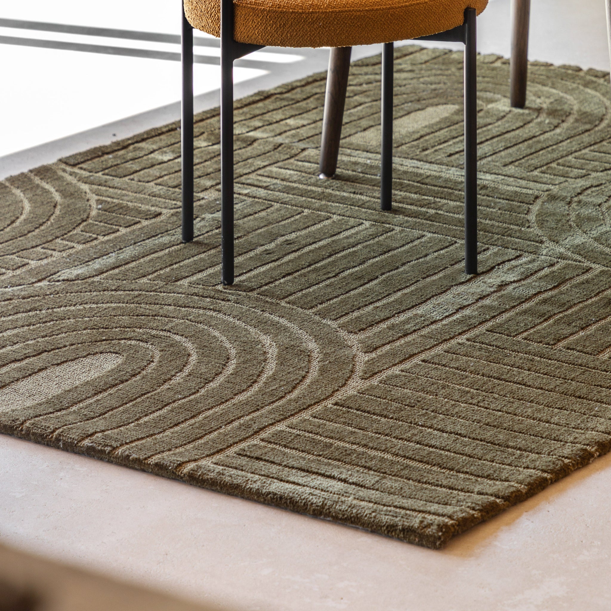 Saser Rug Olive - DHD Saser Rug Olive 160x230CM Sterling Home 3