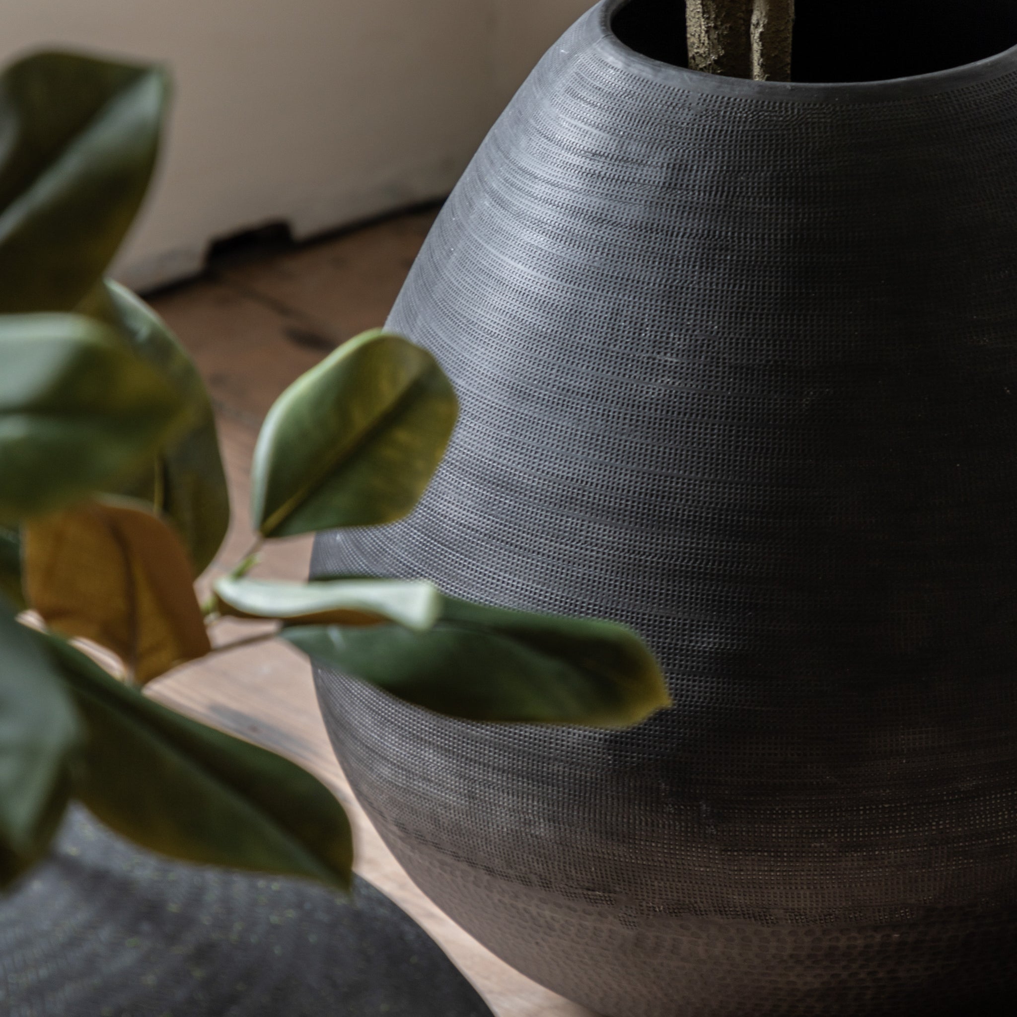 Artistic Aluminium Black Vase - Artistic Aluminium Vase Chatai Sterling Home 2