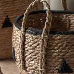 Alid Set Of 3 Natural And Black Baskets - Alid Baskets Natural & Black Set of 3 Sterling Home 2