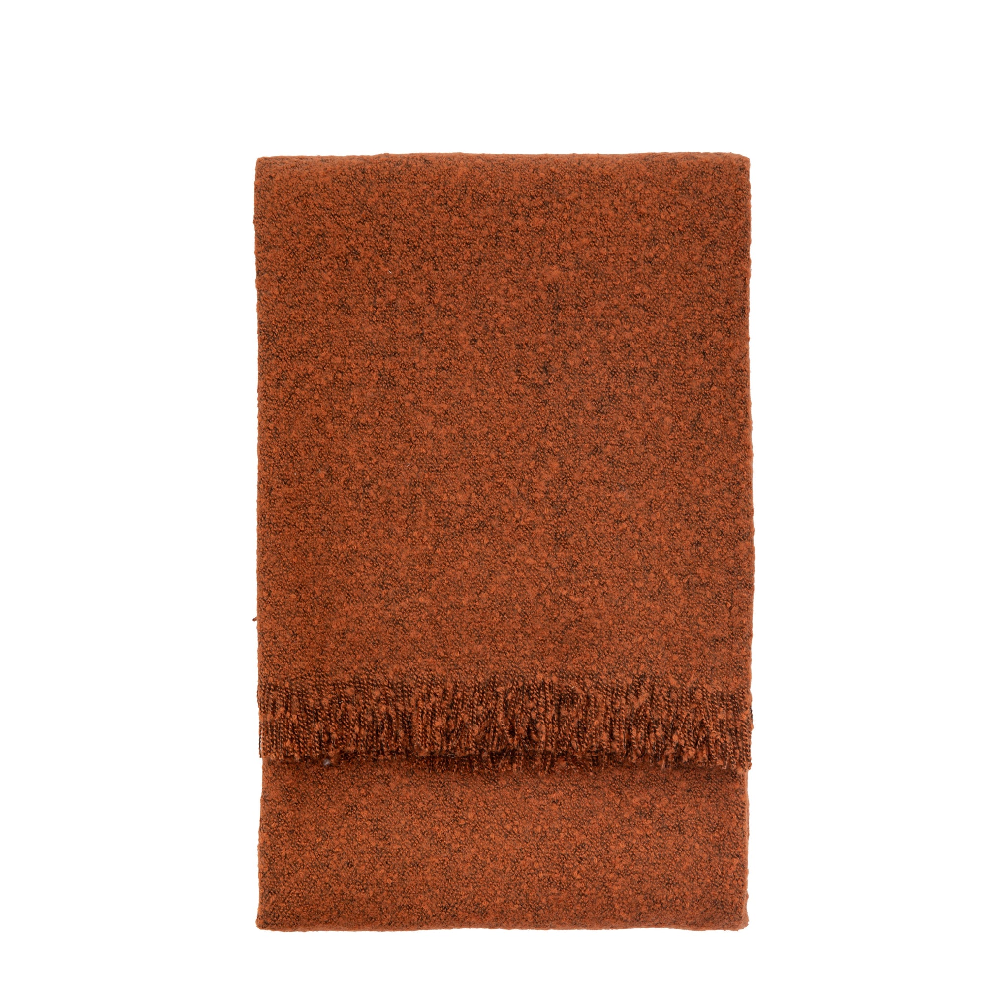 Melange Acrylic Orange Throw - Melange Acrylic Throw Rust 130x150CM Sterling Home 1